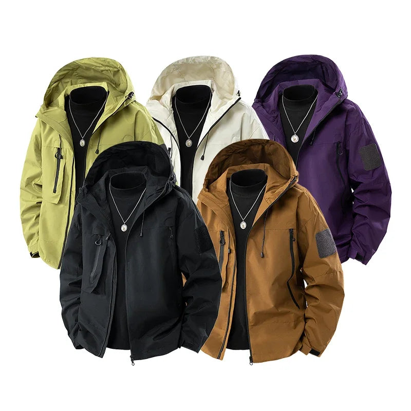 Woman Men Hooded Casual Military Outdoor Utility Jacket Fashion